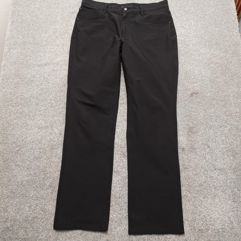 FootJoy Golf Pants Mens 35x32 Black Performance Stretch 5-Pocket Poly Spandex